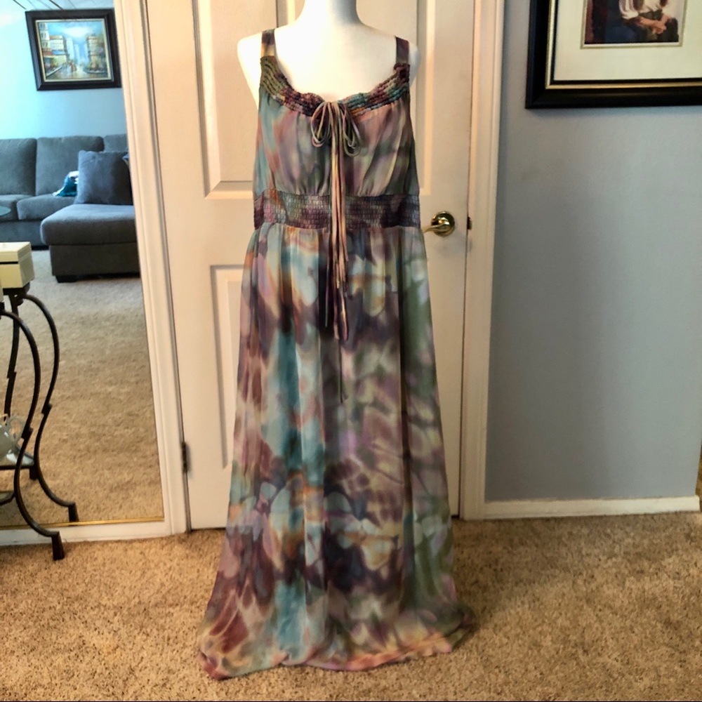 Blue Velvet Brand Maxi Dress 1X Multi colored purple tones $47 (originally $150)